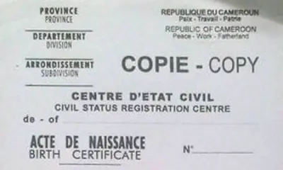 Région de l&#039;Ouest : Près de 64.000 personnes sans acte de naissance