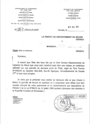 Appropriation “ illégale” de New Bell - Ngangue: Les populations “ rappelle le Préfet à l’ordre”