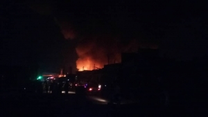 Incendie au Marché d’Ekounou à Yaoundé
